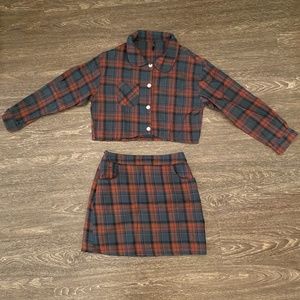 Plaid Top + Skirt